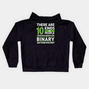 10 Types of People Binary Coding Kids Hoodie